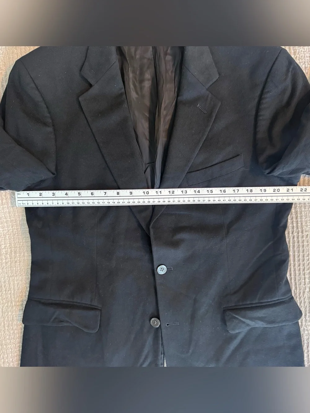 Brooks Brothers 100% Cashmere Black Sport Coat Blazer 40R 2 Button